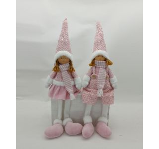 PRAZNIČNA FIGURA GLOSSTYLE PUNČKA ROZA 15X10X50CM