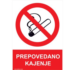 OPOZORILNI ZNAK WALTECO PREPOVEDANO KAJENJE - NALEPKA 1500X100MM