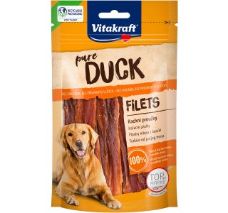 PRIBOLJŠEK ZA PSA VITAKRAFT DUCK TRAKOVI Z RACA, 80G