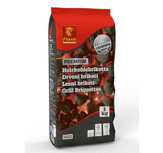 PRIPOMOČEK ZA PRIŽIGANJE FLASH LESNI BRIKETI FLASH 3 KG
