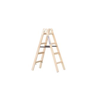PROSTOSTOJEČA LESTEV ŽAŽE 2X4 STOPNIC LESENA A4 P 1.34M