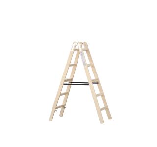 PROSTOSTOJEČA LESTEV ŽAŽE 2X5 STOPNIC LESENA A5 P 1.62M