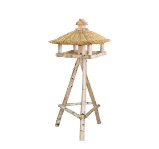 PTIČJA HIŠICA BREZA 59X59 X40 S STOJALOM 60X60X105