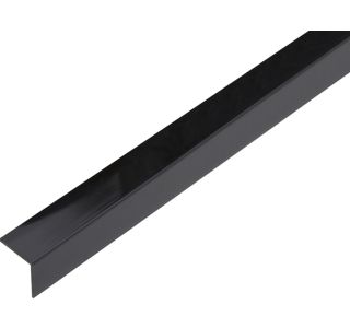 KOTNI PROFIL ALBERTS PVC 20X20X1.5X2600 MM ČRN, SAMOLEPILEN