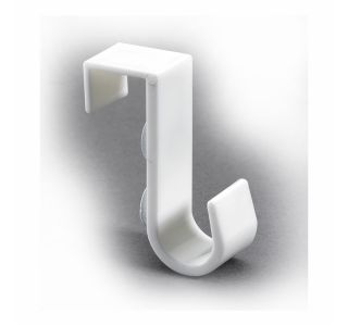 PVC OBEŠALNIK HETTICH DIY ZA NA VRATA, 22X70X50 MM, 1 KLJUKA, BELA