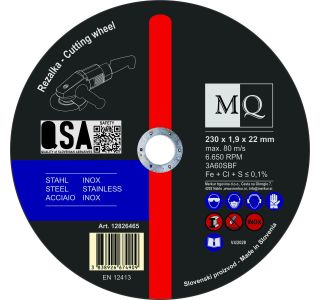 REZALNA PLOŠČA ZA RF MQ 230X1.9X22 3A60SBF