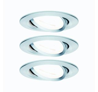 VGRADNI LED REFLEKTOR RL NOVA 3X6.5W GU10, GIB. OKROGLA, ALU TU/ALU