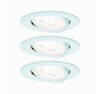 VGRADNI LED REFLEKTOR RL NOVA 3X6.5W GU10, GIB. OKROGLA, BELA MAT/ALU