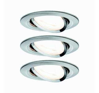 VGRADNI LED REFLEKTOR RL NOVA 3X6.5W GU10, GIB. OKROGLA, BRUŠ.JEKLO/ALU