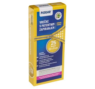 GOSPODINJSKA VREČKA PISKAR 25/1 22 X 31 CM S PATENT ZAPIRANJEM