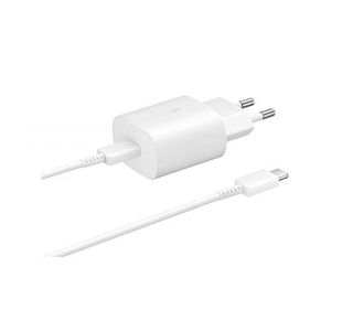 SAMSUNG HIŠNI POLNILEC EP-TA800XWE SUPER FAST CHARGE (TYPE C) IN PODATKOVNI KABEL EP-DA905BWE (TYPE C - TYPE C) - BEL SAMSUNG HIŠNI POLNILEC EP-TA800XWE SUPER FAST CHARGE (TYPE C) IN PODATKOVNI KABEL EP-DA905BWE (TYPE C - TYPE C) - BEL