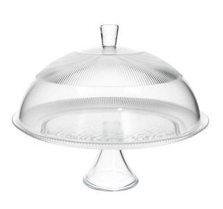 SERVIRNI KROŽNIK TOGNANA 33X28 CM STOJALO ZA TORTO S POKROVOM