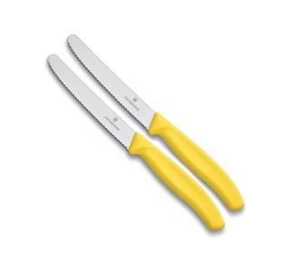 SET NOŽEV VICTORINOX ZA PARADIŽNIK NAZOBČANO REZILO 2X11CM RUMEN