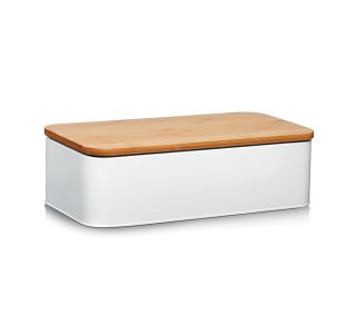 SHRANJEVANJE KRUHA ZELLER PRESENT KRUHOVNIK 42.5X23X13 CM S POKROVOM, MAT BEL
