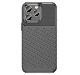 SILIKONSKI OVITEK THUNDER ARMOR ZA IPHONE 15 PRO MAX - ČRN