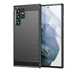 SILIKONSKI OVITEK ZA SAMSUNG GALAXY S25 ULTRA 5G - MAT CARBON ČRN