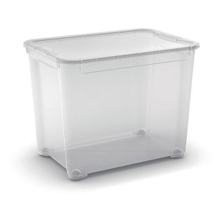 ŠKATLA/ZABOJ CURVER TBOX, TRANSPARENT, 70 L S POKROVOM