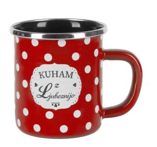 LONČEK 10CM/0.72L RDEČ KUHAM Z LJUBEZNIJO
