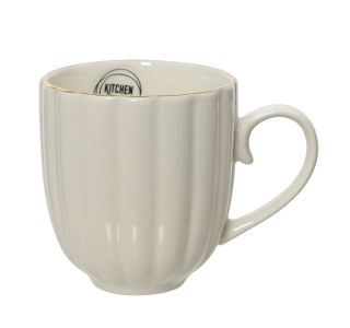 SKODELICA / LONČEK DECORIS 13X9.3X9.9 CM Z ZLATIM ROBOM