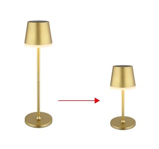 SOLARNA VRTNA SVETILKA GLOBO ZLATA NAMIZNA LED 0.06W IP44 3000K 110X410 MM