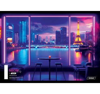 ŠOLSKI ZVEZEK TARGET A4 ČRTE CITY NEON 28930
