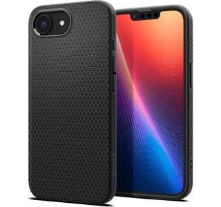 SPIGEN LIQUID AIR SILIKONSKI OVITEK ZA IPHONE 16E ČRN