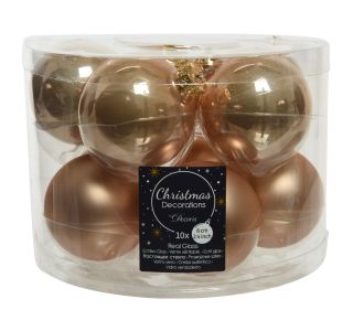 STEKLENA BUNKA DECORIS BARVA KARAMELE 10/1 FI 6 CM