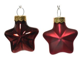 ZVEZDICA, TEMNO RDEČA 4.5 CM, 12/1