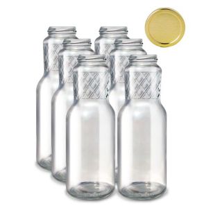 STEKLENICA ZA VLAGANJE VETRO JUICY DEKOR 1L + ZAMAŠEK 6 KOS STEKLENICA ZA VLAGANJE VETRO JUICY DEKOR 1L + ZAMAŠEK 6 KOS