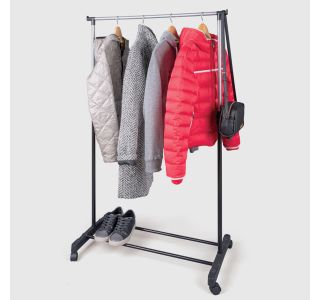 STOJALO LA BRIANTINA ZA OBEŠANJE OBLAČIL S KOLESI 78X43X93-168CM