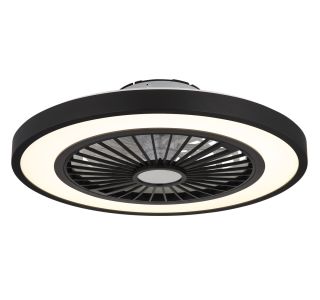 STROPNI VENTILATOR GLOBO BLIZZAK KOVINSKI ČRN MAT LED 54CM