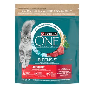 SUHA HRANA ZA MAČKA PURINA ONE BRIKETI STERIL GOVEDINA 750 G