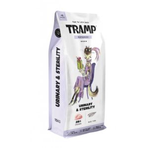 SUHA HRANA ZA MAČKE TRAMP FLY URINARY&STERILITY SPEC. SUHA HRANA ZA MAČKE PODPORA ZDRAVJU SEČIL IN STERILIZIRANIH MAČK, 15 KG