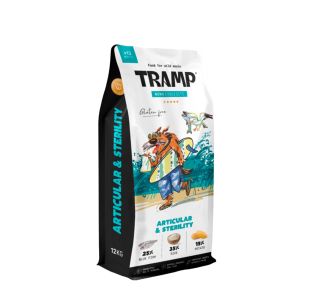 SUHA HRANA ZA PSE TRAMP NONO EXQUISITE ARTICULAR&STERILITYSUHA HRANA ZA STERILIZIRANE PSE IN PODPORO SKLEPOM, 3 KG