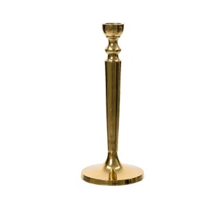 SVEČNIK DECORIS ALUMINIJ ZLAT VIŠINA 22 CM SVEČNIK DECORIS ALUMINIJ ZLAT VIŠINA 22 CM