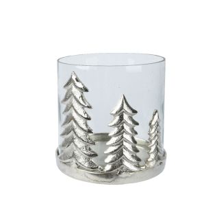 SVEČNIK DECORIS ZA ČAJNE SVEČKE, SREBRN ALU. 15.25X15.25X16.5 CM SVEČNIK DECORIS ZA ČAJNE SVEČKE, SREBRN ALU. 15.25X15.25X16.5 CM