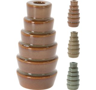 SVEČNIK EH PORCELAN STOŽIČAST, SORTIRANE BARVE