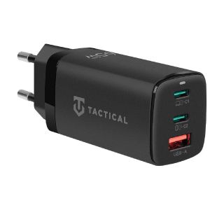 TACTICAL ADAPTER HIŠNI POLNILEC FLASHBANG GUN QC 65W VHOD 1X USB A IN 2X TYPE C - ORIGINAL (EU BLISTER) ČRN