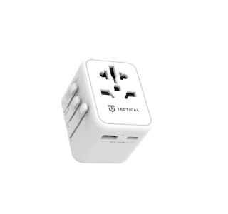 TACTICAL UNIVERZALNI HIŠNI ADAPTER 220V + 1X USB 2.1A IN TYPE C VHOD  SVETOVNI HIŠNI POLNILEC - ADAPTER / PRETVORNIK