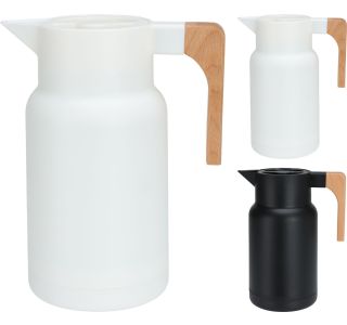 TERMO STEKLENICA, POSODA EH 1 LIT Z LESENIM ROČAJEM BELE ALI ČRNE BARVE TERMO STEKLENICA, POSODA EH 1 LIT Z LESENIM ROČAJEM BELE ALI ČRNE BARVE