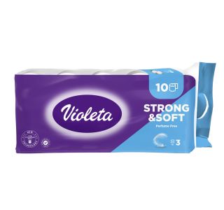 TOALETNI PAPIR VIOLETA PURE&STRONG BOMBAŽ 10/1 3-SLOJNI