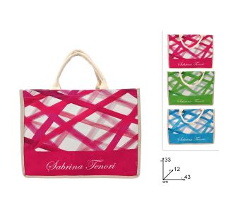TORBA ZA NA PLAŽO SABRINA TENORI FANTASIA MARE 43X33 JUTA