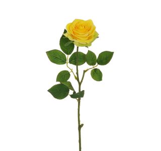 UMETNO CVETJE EVERGREENS EKVADOR VRTNICA NA STEBLU RUMENA 65 CM