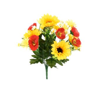 UMETNO CVETJE SONČNICA, MAK ŠOPEK X12 RDEČ