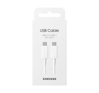 SAMSUNG PODATKOVNI KABEL EP-DX510JWE SUPER FAST CHARGE TYPE C NA TYPE C 100W 5A 1,8M - BEL (BLISTER)
