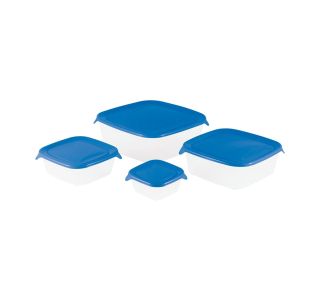 POSODA ZA SHRANJEVANJE CURVER FRESH&GO 4/1 KVADRATNE TRANSPARENT MODRA