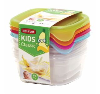 POSODA ZA SHRANJEVANJE CURVER SET POSOD ZA SHRANJEVANJE HRANE, FRESH GO 4X 0.25L