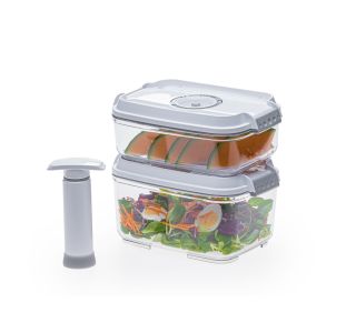 POSODA ZA SHRANJEVANJE STATUS 3-DELNI SET PRAVOKOTNIH VAKUMSKIH POSOD BELA