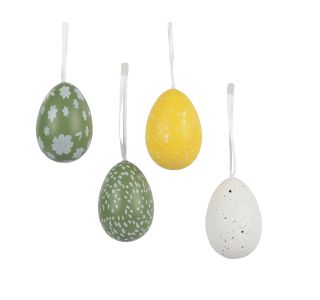 VELIKONOČNI PROGRAM DECORIS JAJČKA 12/1 4X6 CM ZELEN/RUMEN/BEL