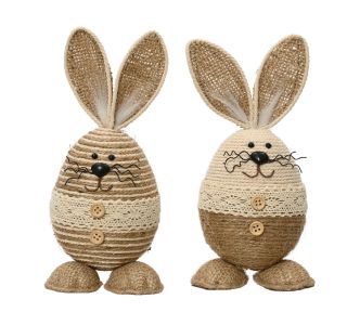 VELIKONOČNI PROGRAM DECORIS ZAJEC IZ JUTE, 18 CM SORTIRANO VELIKONOČNI PROGRAM DECORIS ZAJEC IZ JUTE, 18 CM SORTIRANO